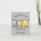 Happy Birthday Purrfect Grandpa Ever Cute Cats Kaart (Voorkant)