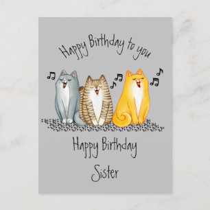 Happy Birthday Purrfect Zuster Ever Cute Cats Briefkaart