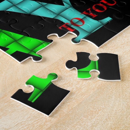 Happy Birthday Puzzle Legpuzzel (Zijkant)