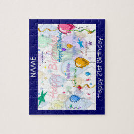 Happy Birthday Puzzle (Personaliseren) Legpuzzel