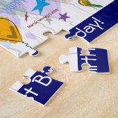 Happy Birthday Puzzle (Personaliseren met foto's) Legpuzzel (Zijkant)