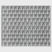 Happy Birthday QR Code on White Cadeaupapier (Vlak)