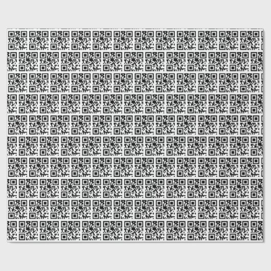 Happy Birthday QR Code on White Cadeaupapier (Vlak)