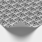 Happy Birthday QR Code on White Cadeaupapier (Hoek)