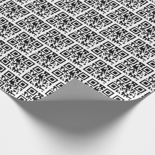 Happy Birthday QR Code on White Cadeaupapier (Hoek)