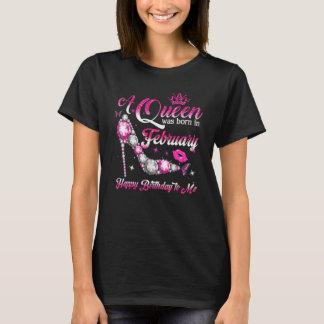 Happy Birthday Queen werd geboren in februari koni T-shirt