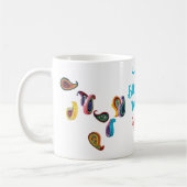 Happy Birthday Quilled Paisleys, 11 oz Koffie Mok (Links)