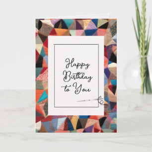 Happy Birthday Quilt Pattern met Needle Kaart