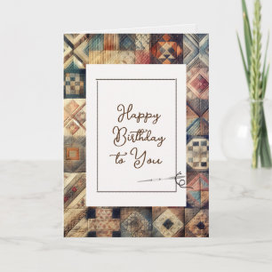 Happy Birthday Quilt Pattern met Needle Kaart