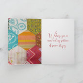 Happy Birthday Quilt Pattern met Needle Kaart (Binnen)