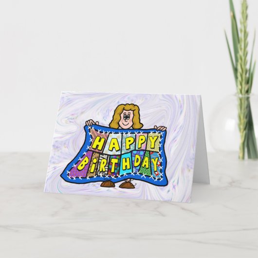 Happy Birthday Quilt Wenskaart Feestdagen Kaart (Voorkant)
