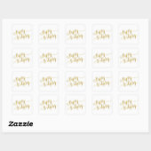 Happy Birthday Quote Gold Faux Folie Quottes Vierkante Sticker (Vel)