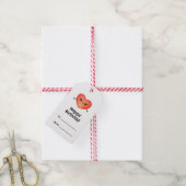 Happy birthday quote with cute girly heart cadeaulabel (Met Touw)