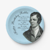 Happy Birthday Rabbie - Robert Burns Small 7" Papieren Bordje (Voorkant)