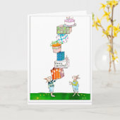 Happy Birthday Rabbits Kaart (Gele Bloem)