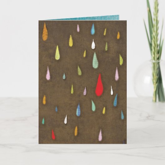 Happy Birthday Rain Card Kaart (Voorkant)