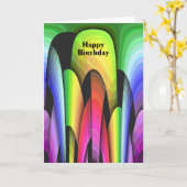 Happy Birthday Rainbow Arch Kaart (Gele Bloem)