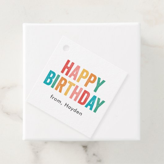 Happy Birthday Rainbow Bedankjes Labels (In situ)