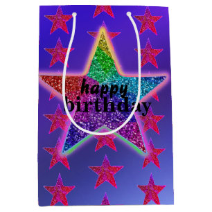 Happy Birthday Rainbow Bright Star Cosmos Medium Cadeauzakje