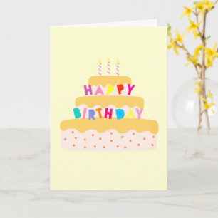 Happy Birthday Rainbow Cake Kaart