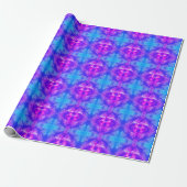Happy Birthday Rainbow Clouds Cadeaupapier (Uitgerold)
