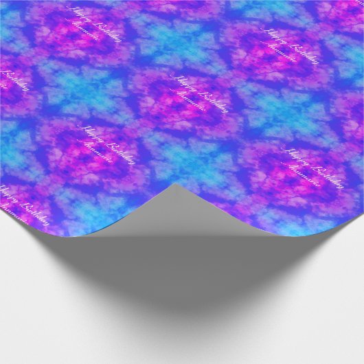 Happy Birthday Rainbow Clouds Cadeaupapier (Hoek)