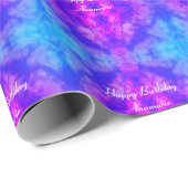 Happy Birthday Rainbow Clouds Cadeaupapier (Rol Hoek)