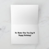 Happy Birthday Rainbow Colorful Veel talen Kaart (Binnen)