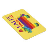 Happy Birthday Rainbow Donkey Pinata Fiesta Party Magneet (Rechterzijde)