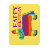 Happy Birthday Rainbow Donkey Pinata Fiesta Party Magneet (Verticaal)