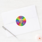 Happy Birthday Rainbow Foto Stickers Sjabloon (Envelop)