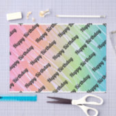 Happy Birthday Rainbow Hologram Tissue Paper Tissuepapier (Craft)