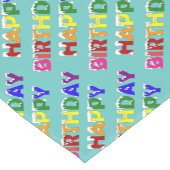 Happy Birthday Rainbow Icing Font Korte Tafelloper (Hoek)