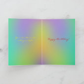 Happy Birthday Rainbow-kaart Feestdagen Kaart (Binnen)