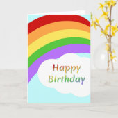 Happy Birthday Rainbow-kaart Kaart (Gele Bloem)