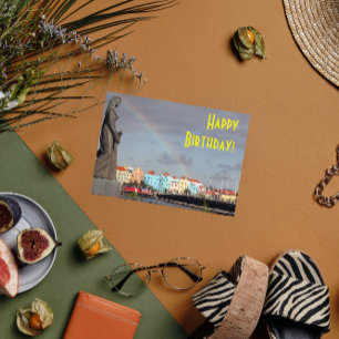 Happy Birthday Rainbow over Willemstad Curaçao Kaart