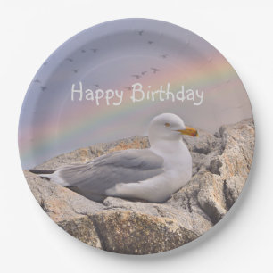 Happy Birthday Rainbow Seagull Papieren Bordje