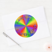 Happy Birthday Rainbow Stickers Sjabloon (Envelop)