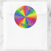 Happy Birthday Rainbow Stickers Sjabloon (Tas)