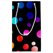 Happy Birthday Rainbow-Stippen Klein Cadeauzakje (Achterkant)