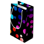 Happy Birthday Rainbow-Stippen Klein Cadeauzakje (Achterkant Gekanteld)