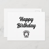 Happy Birthday Real Estate Logo Briefkaart (Voorkant / Achterkant)