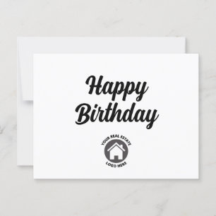 Happy Birthday Real Estate Logo Briefkaart