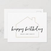 Happy Birthday Realty Briefkaart (Voorkant / Achterkant)