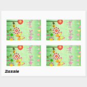 Happy Birthday Rechthoekige Sticker (Vel)