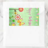 Happy Birthday Rechthoekige Sticker (Tas)