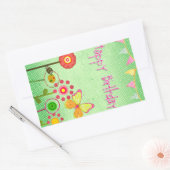 Happy Birthday Rechthoekige Sticker (Envelop)