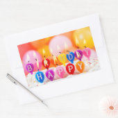 Happy Birthday Rechthoekige Sticker (Envelop)