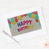 Happy Birthday Rechthoekige Sticker (Envelop)