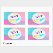 Happy Birthday Rechthoekige Sticker (Vel)